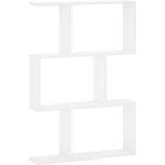 vidaXL Стенен рафт Бяло 72 x 17 x 105 см Инженерна дървесина (8015080)