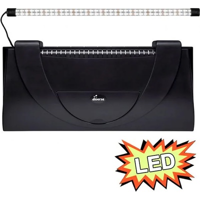 Diversa Капак за аквариум с осветление 80x35см LED EXPERT 17W - ЧЕРЕН равен