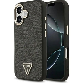 GUESS 4G Triangle Logo MagSafe Case за iPhone 17 - черен и златист