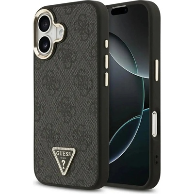 GUESS 4G Triangle Logo MagSafe Case за iPhone 17 - черен и златист