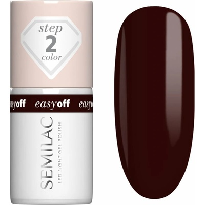 Semilac Easy Off Step 2 gelový lak na nehty s použitím UV/LED lampy odstín Marrom Choco 7 ml