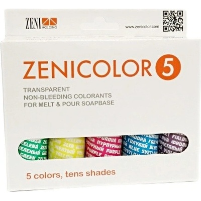 ZENI Barva do mýdla transparentní Zenicolor 5x30g – Zboží Dáma