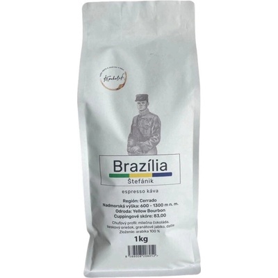KÁVOHOLIK Štefánik Brazília YB zrnková 1 kg