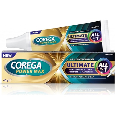 Corega Power Max Ultimate All in 1 Fixačný krém na zubné protézy 40 g