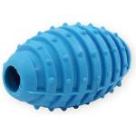 PET NOVA Tpr ръгби топка с камбанка за куче - синя, 10см