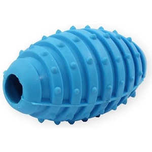 PET NOVA Tpr ръгби топка с камбанка за куче - синя, 10см