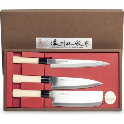 Satake Sashimi Santoku Nakiri 3 ks