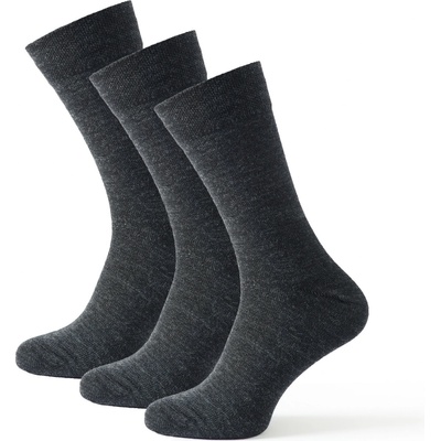 Zulu ponožky Diplomat Merino 3 Pack tmavě šedá