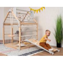 Montessori Furniture dětský domeček Home color se skluzavkou,rampou a doplňky