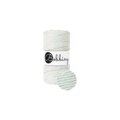 Bobbiny Macrame Regular 3 mm - Glossy Milky Green