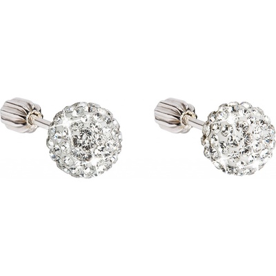 Pavona pecky s krystaly Swarovski bílé kulaté 31111.1