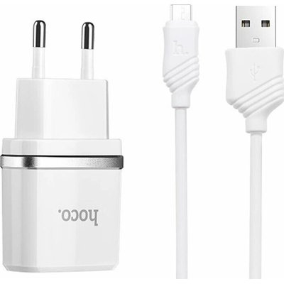Hoco C12 Dual Micro USB 5V / 2,4A Bílá