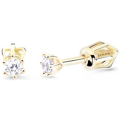 Zodiax zlaté pecky se zirkonem 1525 šroubek