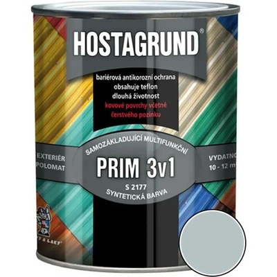 Barvy a laky Hostivař PRIM 3v1 S2177 0912 0,6L hliník