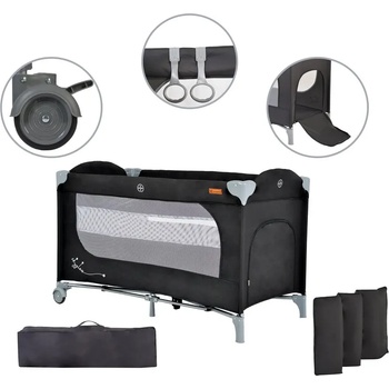 Image 1 of Cangaroo Детска кошара Skyglow 2 черен