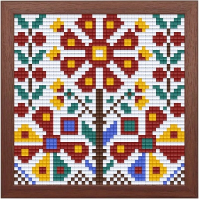 Bright Toys Мозайка с пиксели - Българска шевица, 48x48 пиксела, с рамка - Мотив 3 (BE48003-F)