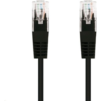 C-TECH CB-PP5-05BK patch, Cat5e, UTP, 0,5m, černý