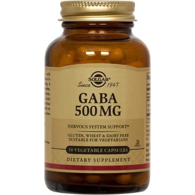 Solgar Хранителна добавка Габа , Solgar Gaba 500mg Veg. caps 50s