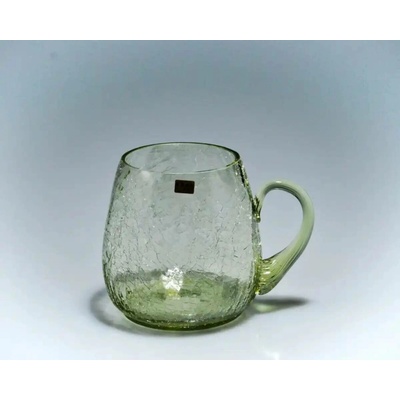 Krasglass Půllitr zelené sklo s kraklováním 500 ml