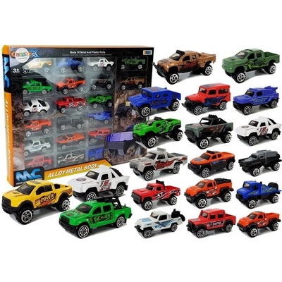 Lean Toys Sada terénních vozidel Jeep různé barvy 20 kusů