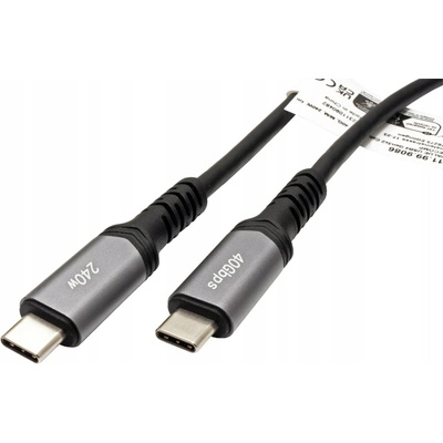 Value 11.99.9086 USB, USB 4.0 USB-C ® zástrčka, USB-C ® zástrčka, 1m, černý