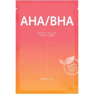 Barulab The Clean Vegan AHA/BHA Mask - Ексфолираща текстилна маска с киселини 1бр/23г