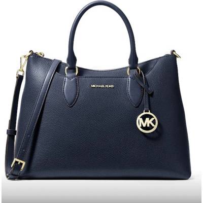 Michael Kors kožená kabelka Hyde lg hnědá