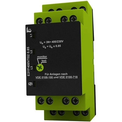 TELE HAASE relé monitorovací E3YF400VT02 0.85 1F NEBO 3F hlídání podpětí 2 CO
