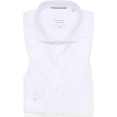 Eterna pánska košeľa predĺžený rukáv slim fit biela nepriehľadná