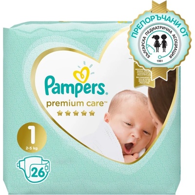 Pampers Premium Care MP, пелени, S1, 26бр (1007000088)