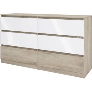 Bogdan Furniture I Скрин Mod 3076, Сонама Арвен/Бал гланц