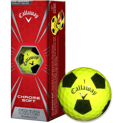 Callaway Chrome Soft Truvis žluté 3 ks – Zboží Dáma
