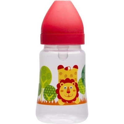 Akuku Dojčenská fľaša so širokým hrdlom červená 250 ml