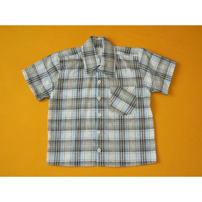 Arex košile kostkovaná krátký rukáv modrozelená – Zbozi.Blesk.cz