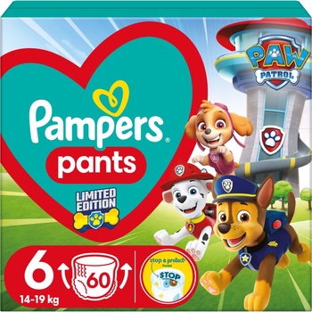 Pampers Pants Paw Patrol Size 6 еднократни пелени гащички 13-19 kg 60 бр
