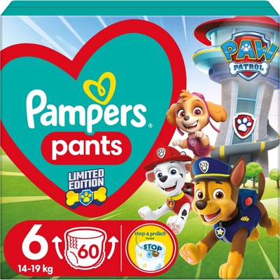 Pampers Pants Paw Patrol Size 6 еднократни пелени гащички 13-19 kg 60 бр