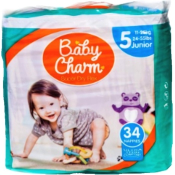 Baby Charm Super Dry Flex 5 Junior 11-25 kg 34 ks