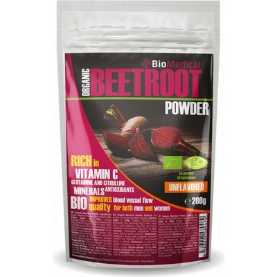 Organic Beetroot Powder Bio prášek z červené řepy 200 g