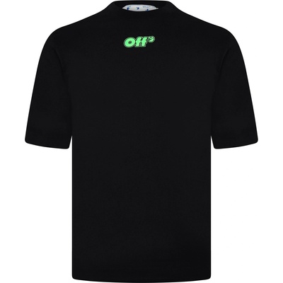 OFF WHITE Тениска OFF WHITE Men's Skate Short-Sleeve T-Shirt - Black/Green Flu