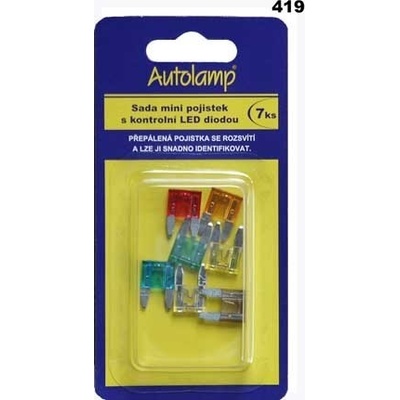 sada pojistek mini s LED diodou 5-30A 7ks
