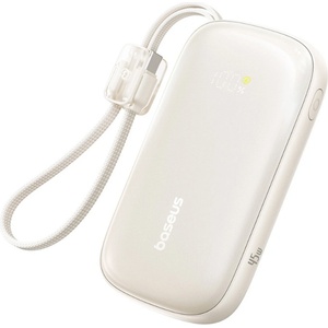 Baseus Външна батерия EnerFill FC21 Qpow 3 Ultra (E0027Q01) - Baseus - с отделящ се кабел, 10000mAh, 45W - Естествен титан