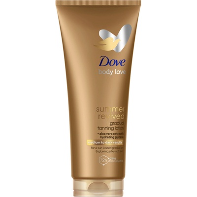 Dove Derma Spa samoopaľovací telový balzam pre strednú až tmavú pleť 200 ml