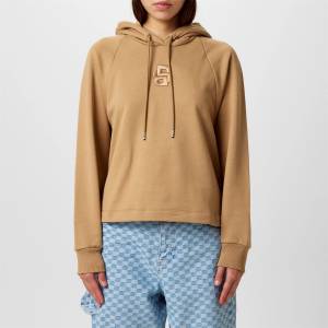 HUGO BOSS Суичър BOSS Women's Emaes Tonal Logo Embroidery Hoodie - Med Beige 260