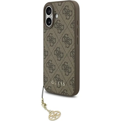 GUESS Калъф Guess 4G Charms Collection MagSafe за iPhone 17 - кафяв