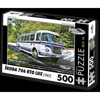 Retro cars - Puzzle BUS no. 16 Škoda 706 RTO LUX (1967) - 500 piese