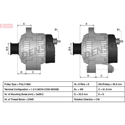 DENSO generAtor DAN507