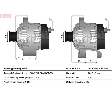 DENSO generAtor DAN507