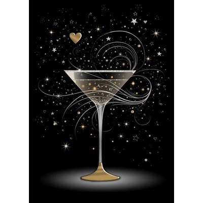 Přání Bug Art A6, černé - Cocktail