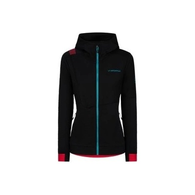 La Sportiva MOOD HOODY Women Black/Hibiscus černá