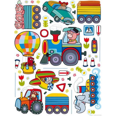 AG Design K 1046 Samolepka na zeď Vlak rozměry 65 x 85 cm – Zboží Dáma